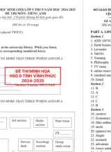 Đề HSG Tiếng Anh 9 2024 mới nhất